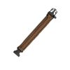 Paracord Survival Bracelet With Survival Whistle, Fits 7-9 Inch Wrists, Brown