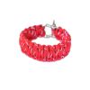 O Shape Buckles Paracord Survival Bracelet With Survival Whistle, Red