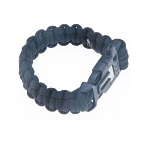 Paracord Survival Bracelet with Knife, Flint and Whistle, Blue