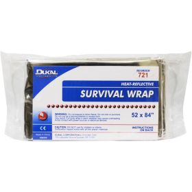 Dukal Survival Wrap Blanket, Silver, 52" x 84" Case Pack 250